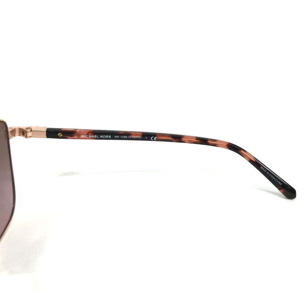 Michael Kors Sunglasses MK1096 Stratton 110814 Rose Gold Tortoise Brown Lenses - Picture 8 of 14